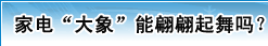 家电“大象”能翩翩起舞吗？